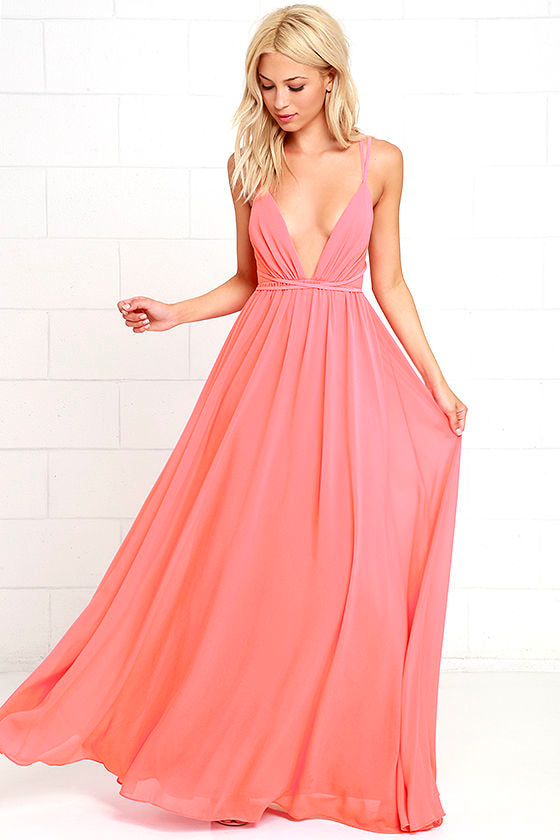 Dress - Maxi Dress - Pink Gown - $86.00 ...